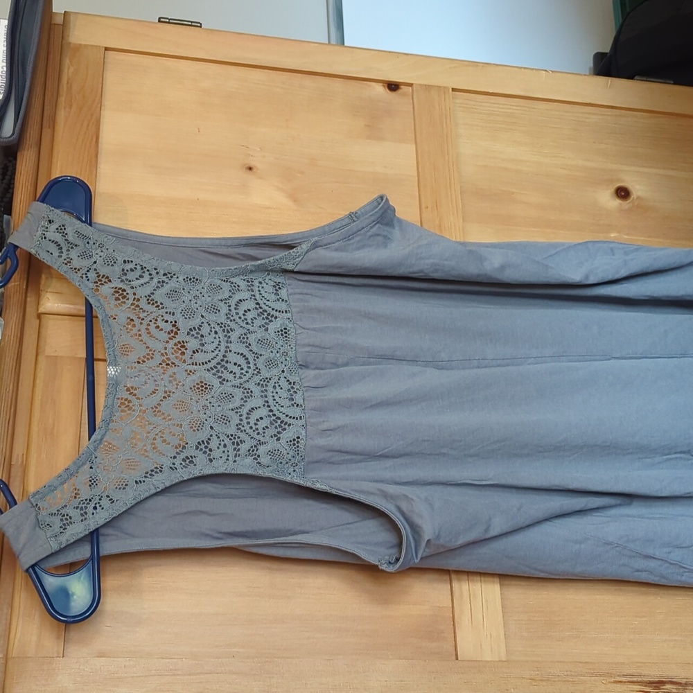 EUC Cacique Gray Lace Sleep Set - Picture 2 of 8